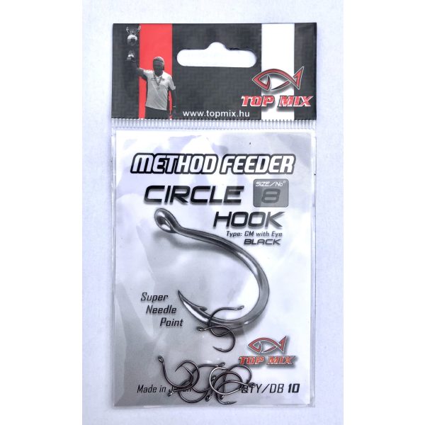 Top Mix Method Feeder Circle 8 Amo da carpa con occhiello e ardiglione 10pz