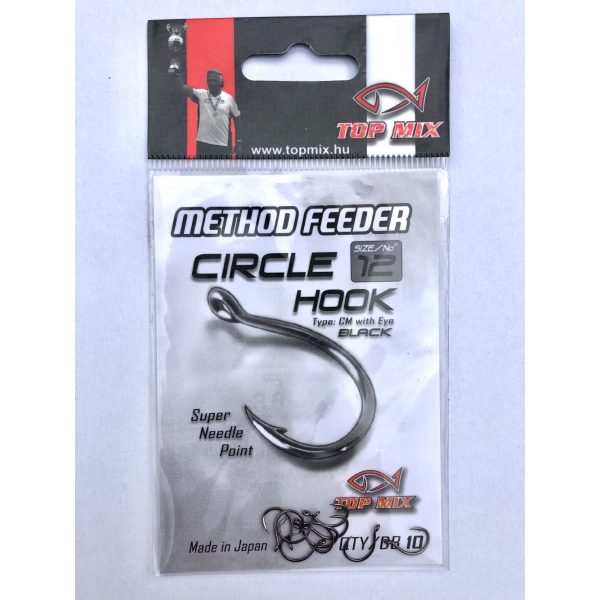 Top Mix Method Feeder Circle 12 Amo da carpa con occhiello e ardiglione 10pz