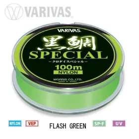   Varivas Kurodai Special Vep Mono Flash Green 100m #2 0,235mm Monofilo da Pesca