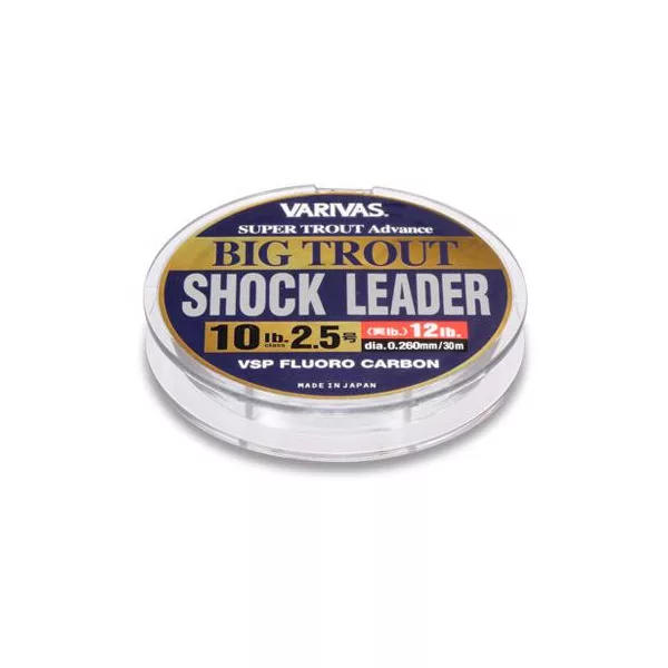 Varivas Big Trout ShockLeader Fluorocarbon VSP 30m 0,260mm 10lb Terminale in Fluorocarbon