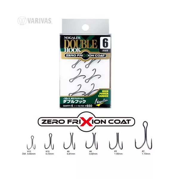 Varivas Nogles Zero Friction #8 Amo Doppio con Occhiello e Ardiglione 6pz