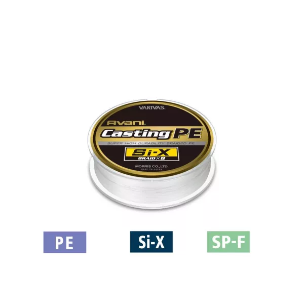 Varivas Avani Casting PE Si-X X8 400m #5 0,370mm 80lb Trecciato da Pesca