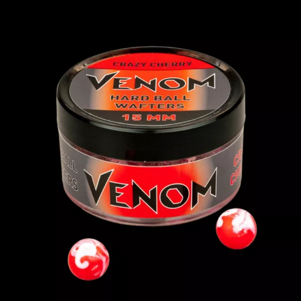 Feedermánia Venom Hard Ball Wafters 15mm Crazy Cherry Boilie da pastura