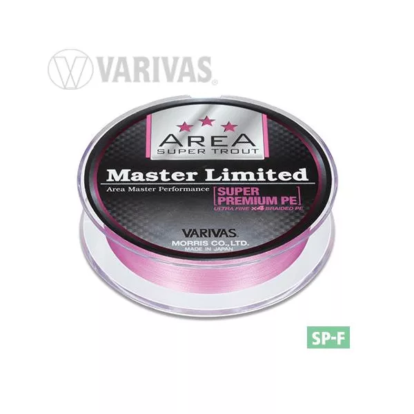 Varivas Trout Area Master Limited PE 75m #0,15 4,5lb Tournament Pink Lenza madre trecciata