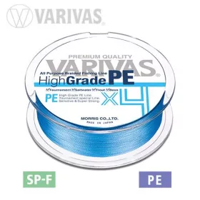   Varivas High Grade PE X4 Water Blue 150m #2,0 0,218mm 30lb Trecciato da Pesca