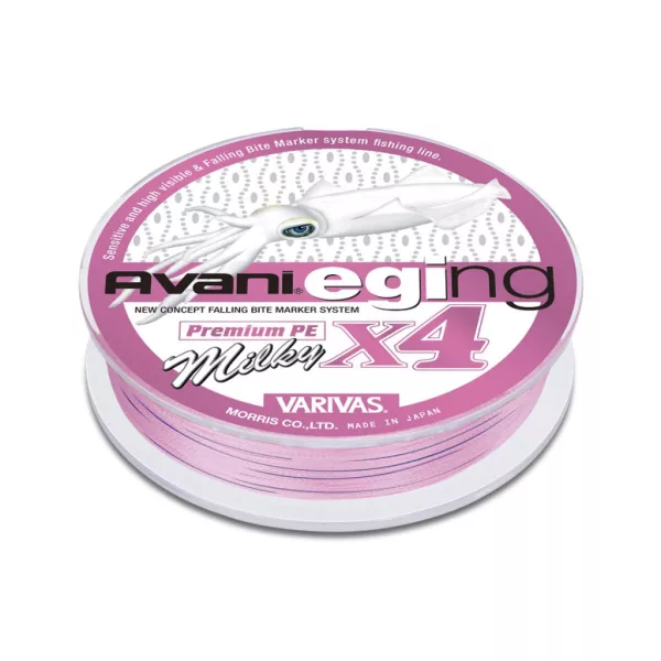 Varivas Avani Eging Premium PE X4 150m #1,0 18lb Milky Pink Filo da Pesca Trecciato