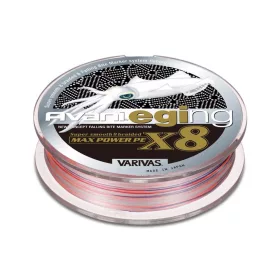   Varivas Avani Eging Max Power PE X8 150m #1,0 20,2lb White Orange Marking Trecciato