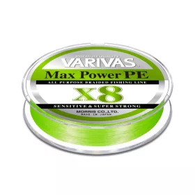   Varivas Max Power PE X8 150m #1,2 24,1lb 0,185mm Lime Green Fluo Filo Trecciato Principale