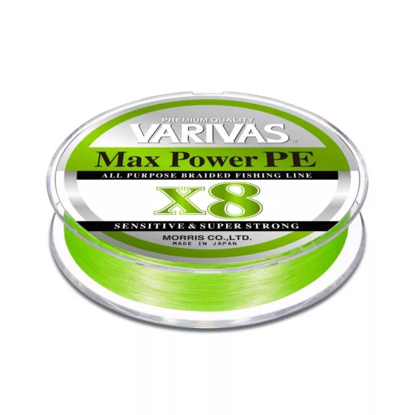 Varivas Max Power PE X8 150m #2,0 33lb 0,235mm Lime Green Fluo Trecciato