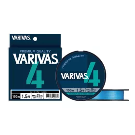  Varivas PE 4 Blue Edition 150m #1,0 0,165mm 18lb Water Blue Trecciato da Pesca