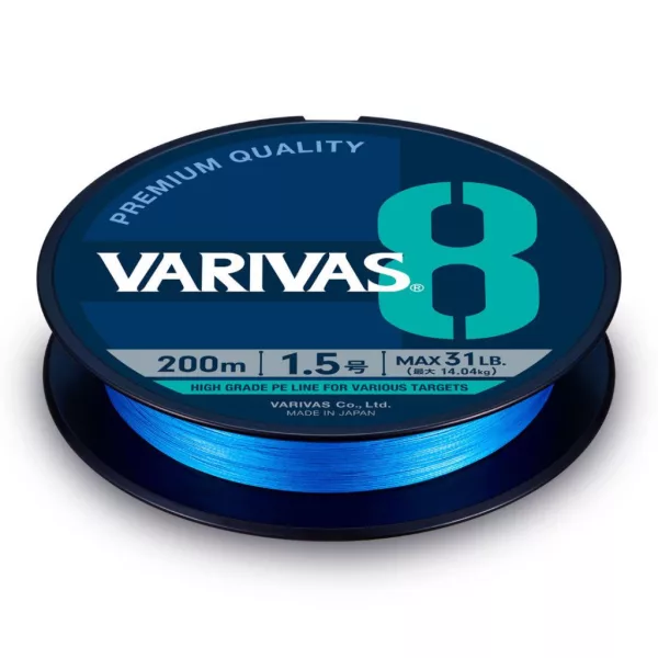 Varivas PE 8 Blue Edition 150m #1,2 0,185mm 23lb Fluo Ocean Blue Trecciato