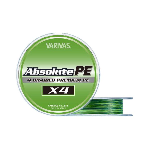 Varivas Absolute Premium PE X4 150m #0,4 0,108 mm 9,5lb Marking Green Trecciato da pesca