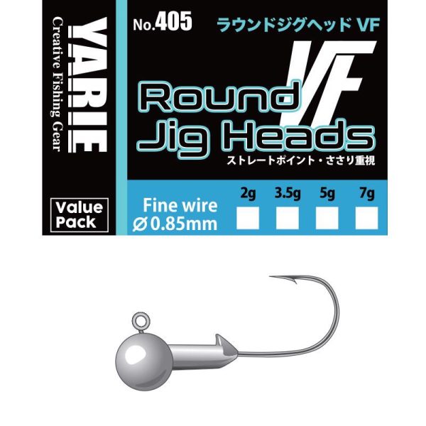 Yarie 405 Round VF Fine Wire 1/0 7,0gr Jig Fej 10pz