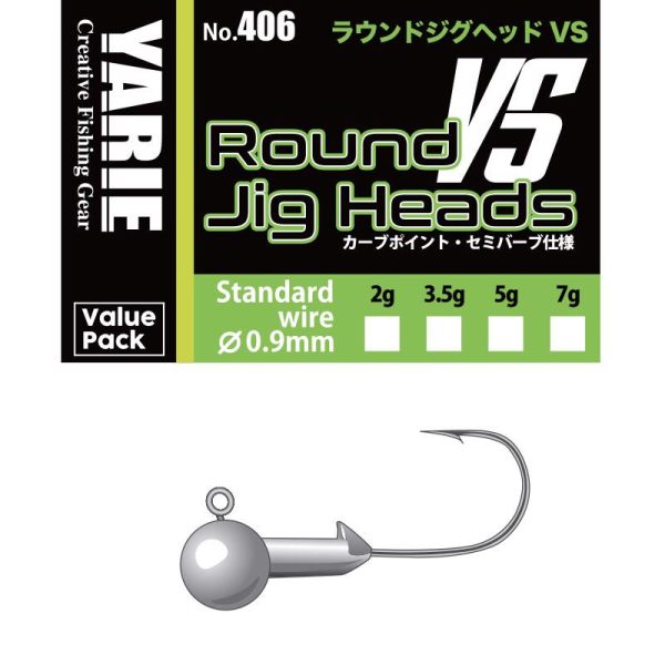 Yarie 406 Round VS Semi Barb 1/0 7,0gr Testa Piombata 10pz