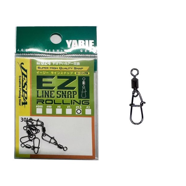 Yarie 524 EZ Line Snap #00 18lb Moschettone 5pz