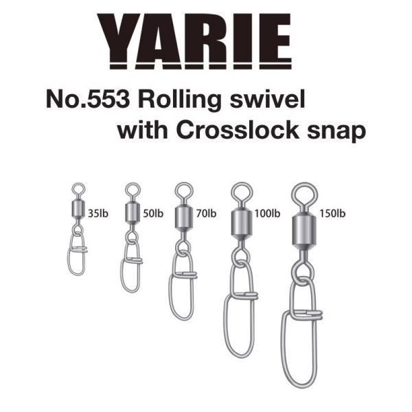 Yarie 553 Crosslock Snap 35lb Girella 6 pezzi