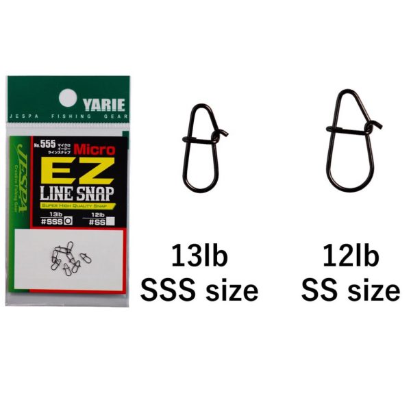 Yarie 555 Micro Ez Line Snap 13lb SS Moschettone 8 pz