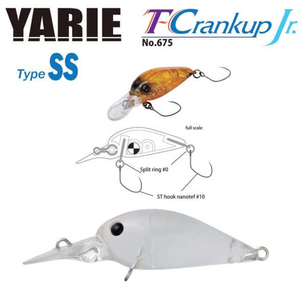 Wobbler Yarie T-Crankup Jr 675 Type SS 2,8cm 2,1gr C1 Clear