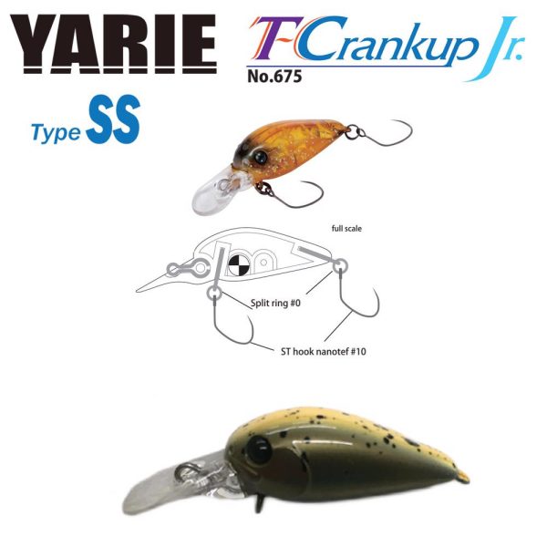 Wobbler Yarie T-Crankup Jr 675 Type SS 2,8cm 2,1gr C28 CA Uny