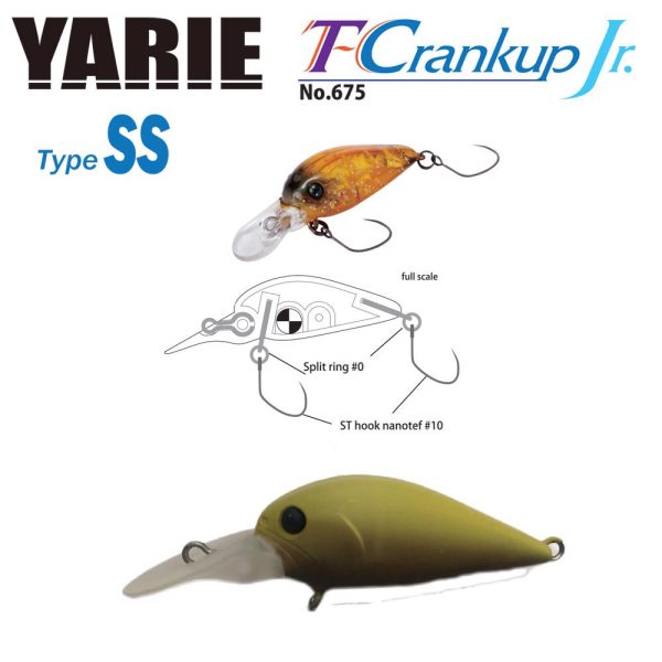 Wobbler Yarie T-Crankup Jr 675 Type SS 2,8cm 2,1gr C29 Edamame