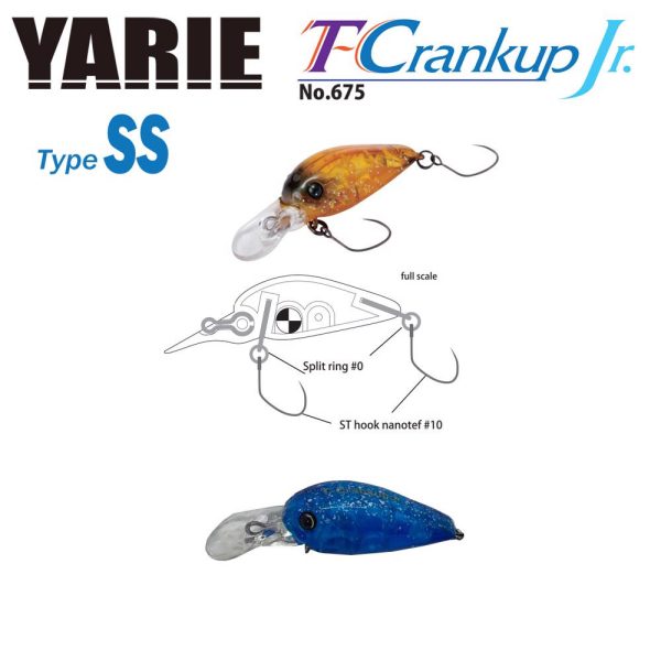 Yarie T-Crankup Jr 675 Tipo SS 2,8cm 2,1gr C32 IT Blue Wobbler
