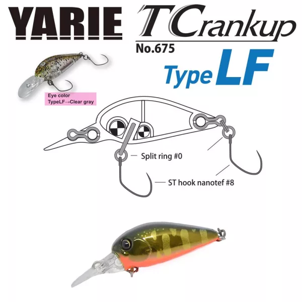 Wobbler Yarie 675 T-Crankup Type LF 3,5cm 2,6gr C33 Kukorin Yamame