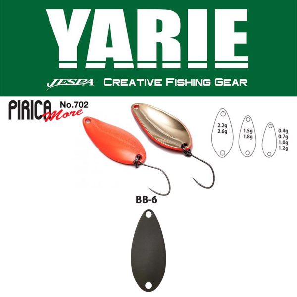 Yarie 702 Pirica More 1,0gr BB6 Dark Olive Cucchianio Ondulante
