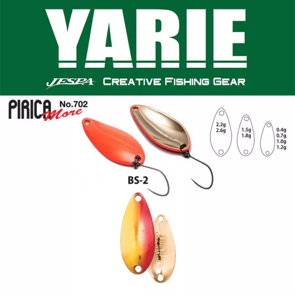 Yarie 702 Pirica More 1,8gr BS-2 Red/Gold Cucchiaino Ondulante