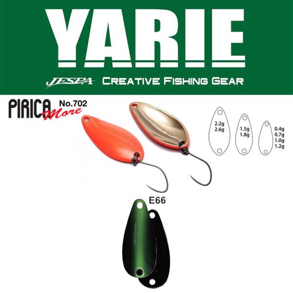 Yarie 702 Pirica More 2,2gr E66 Fits Green Cucchianino Oscillante