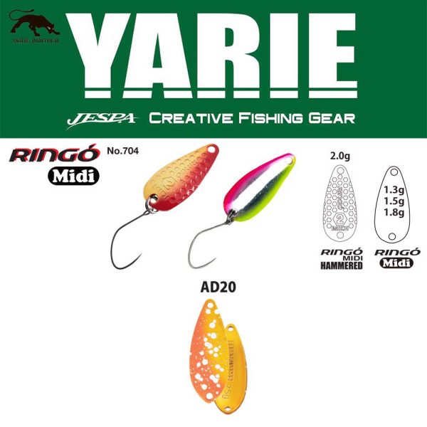 Yarie 704 Ringo Midi 1,8gr AD20 First Fire Cucchiai artificiali