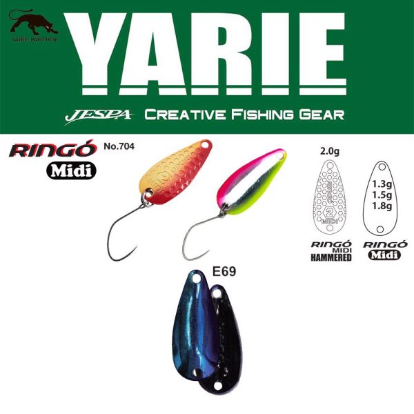 Yarie 704 Ringo Midi 1,8gr E69 Fire Blue Cucchiaino Ondulante