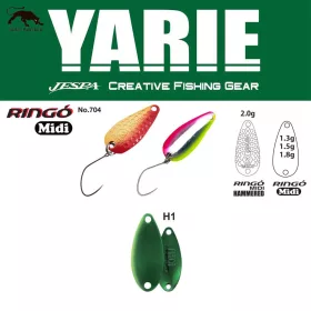   Yarie 704 Ringo Midi 1,8gr H1 Green Metallic Cucchiaino ondulante