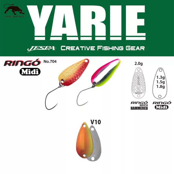 Yarie 704 Ringo Midi 1,8gr V10 Mix Orange Cucchiaino Ondulante