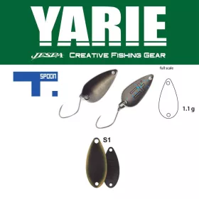 Yarie 706 T-Spoon 1,1gr S1 Dark Brown Cucchiaino ondulante
