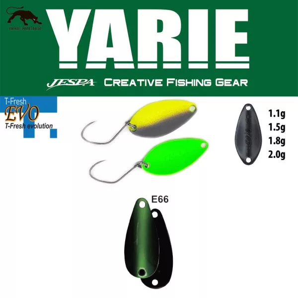 Yarie 710T T-Fresh Evo 2,0gr E66 Fits Green Ondulante a cucchiaino