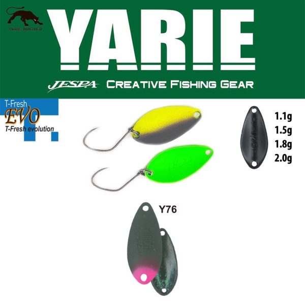 Yarie 710T T-Fresh Evo 2,0gr Y76 Olive/Pink Tail Cucchiaino Oscillante
