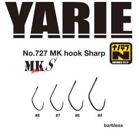   Yarie 727 MK Sharp 06 Amo per pesci predatori ad occhiello, senza ardiglione, singolo 16 pezzi