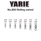 Yarie 805 Rolling Swivel Black 30lb 16 Girella 15 pz