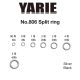 Yarie 806 Split Ring Black 60lb 5 Anelli Spaccati 12pz