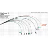Yamaga Blanks Blue Current III 82/B Baitcast 2,49m 2-20gr Canna da spinning in 2 pezzi