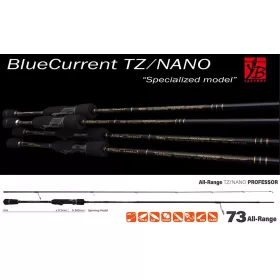   Yamaga Blanks Blue Current 73ALl Range TZ-Nano Professor 2,22m 0,5-12gr Canna da spinning in 2 pezzi