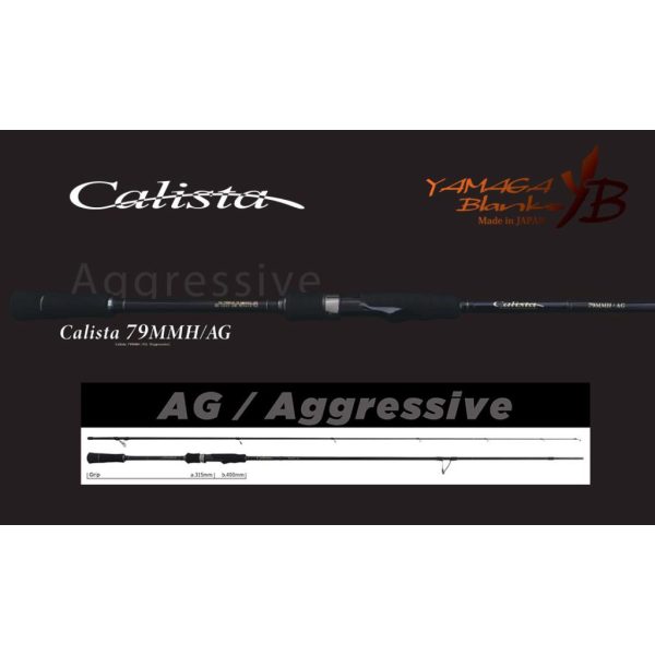 Yamaga Blanks Calista 79MMH/AG 2,38m 35gr 2 Pezzi Canna da Spinning