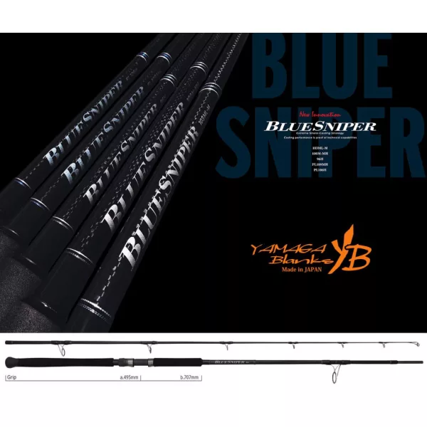 Yamaga Blanks Blue Sniper 96H 2,92m 150gr Canna da spinning in 2 pezzi