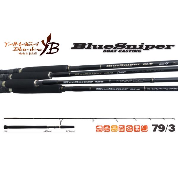 Yamaga Blanks Blue Sniper 79/3 2,36m 30-70gr Canna da spinning in 2 pezzi