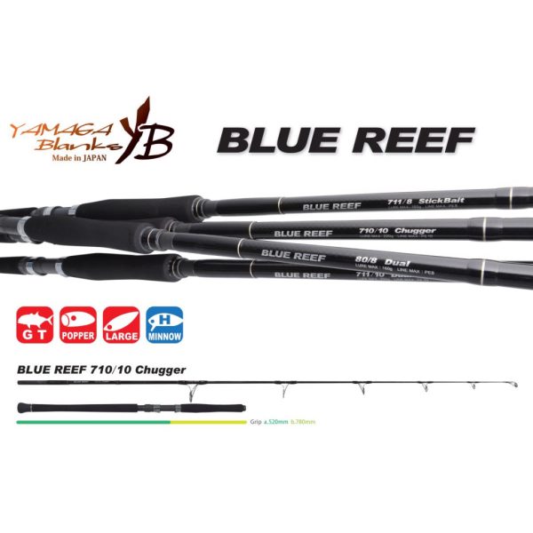 Yamaga Blanks Blue Reef GT 710/10 Chugger 2,41m 220gr Canna da spinning in 2 pezzi