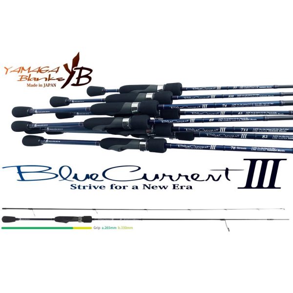 Yamaga Blanks Blue Current III 69 2,07m 0,3-7gr Canna da Spinning in 2 Pezzi