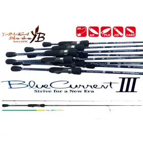   Yamaga Blanks Blue Current III 74 2,23m 1-10gr Canna da Spinning in 2 Pezzi